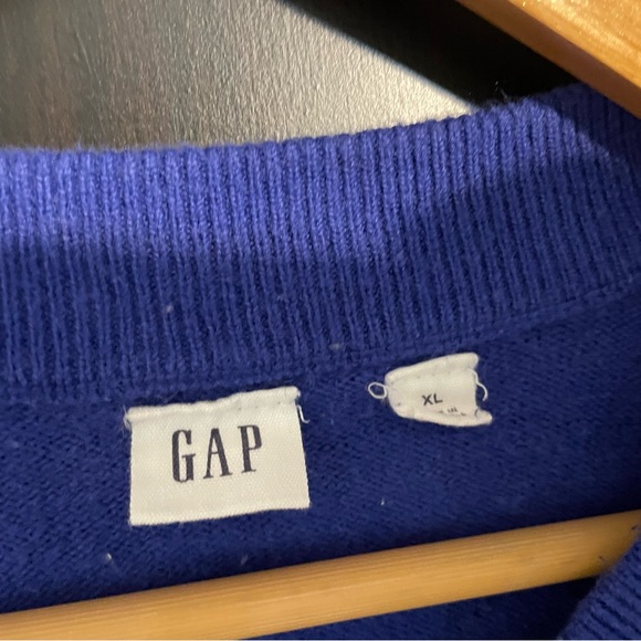 GAP Blue Crewneck Sweater Classic Knit - Picture 4 of 4